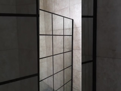 6mm walk-in glass with black profile
