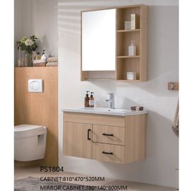 Pvc Bathroom Vanity With Mirror Cabinet , Wall Mounted Vanity Units CE ISO